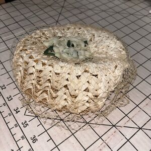 Vintage 1960’s White-Cream Hat with Netting